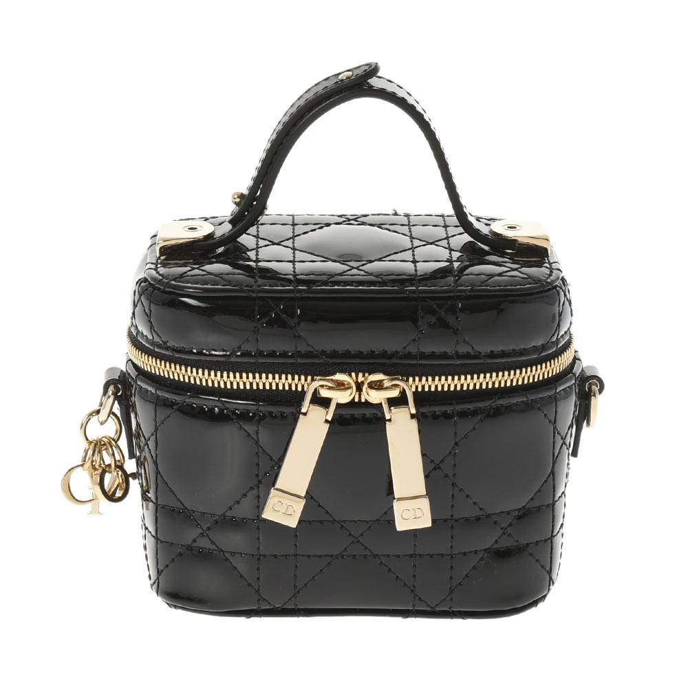 Christian Dior Vanity Cannage Handbag Black